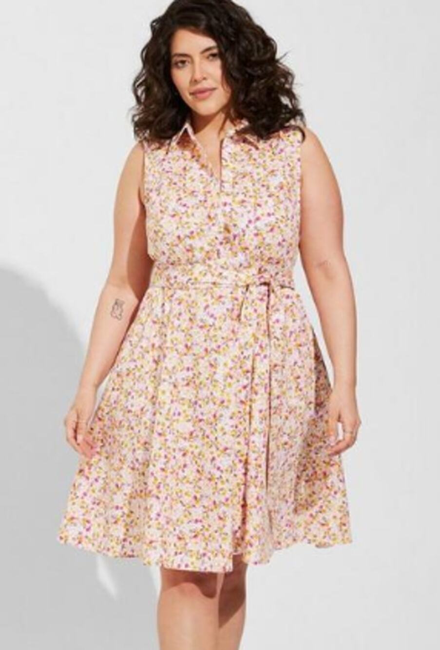 NEW Torrid 1 Poplin Collared Ditsy Floral Shirt Dress Shirt Dress Preppy